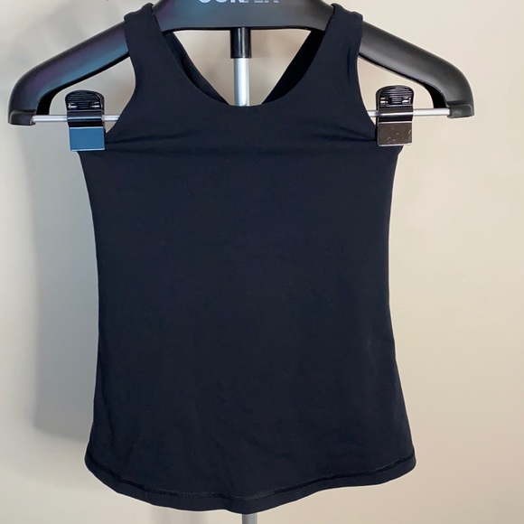Black Lululemon cross back tank